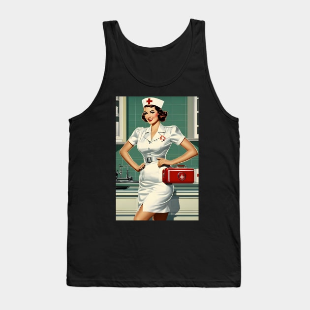 Beautiful retro nurse Tank Top by Spaceboyishere